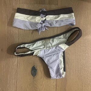 Stylish Two-Tone Bikini Set